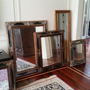Assorted Mirrors: Black and Antique Gold